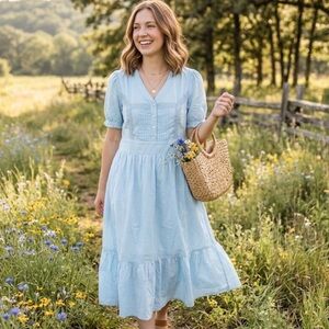 Light Blue Button-Down Dress size M
